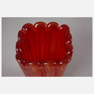 Murano Vase "Cordonato d`Oro"