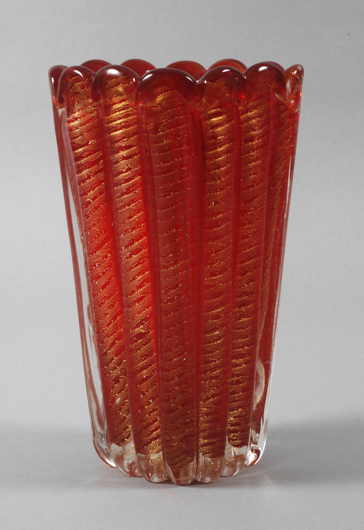 Murano Vase "Cordonato d`Oro"