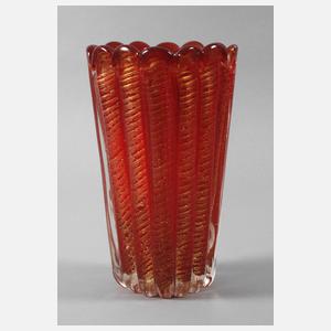 Murano Vase "Cordonato d`Oro"