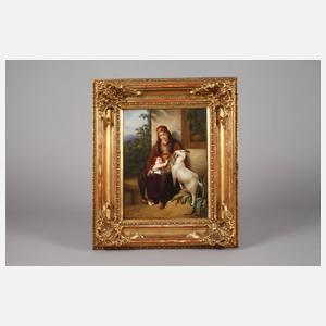 KPM Berlin Bildplatte Orientalin mit Kind