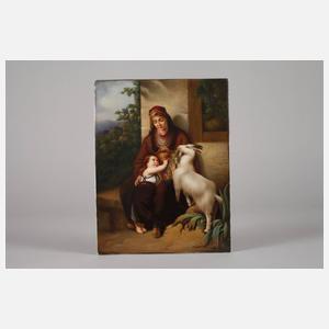 KPM Berlin Bildplatte Orientalin mit Kind