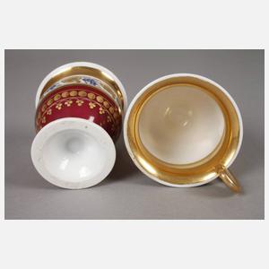 Paar Biedermeiertassen