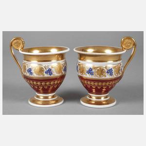 Paar Biedermeiertassen