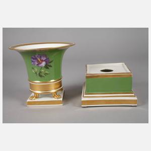 Alt-Wien Kratervase mit Sockel