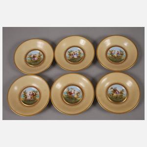 Prunk-Mokkaservice im Alt-Wiener Stil