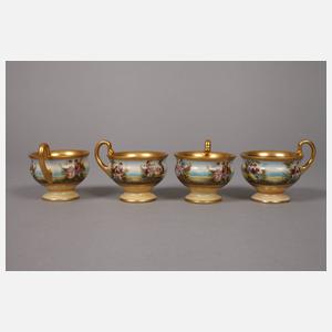 Prunk-Mokkaservice im Alt-Wiener Stil