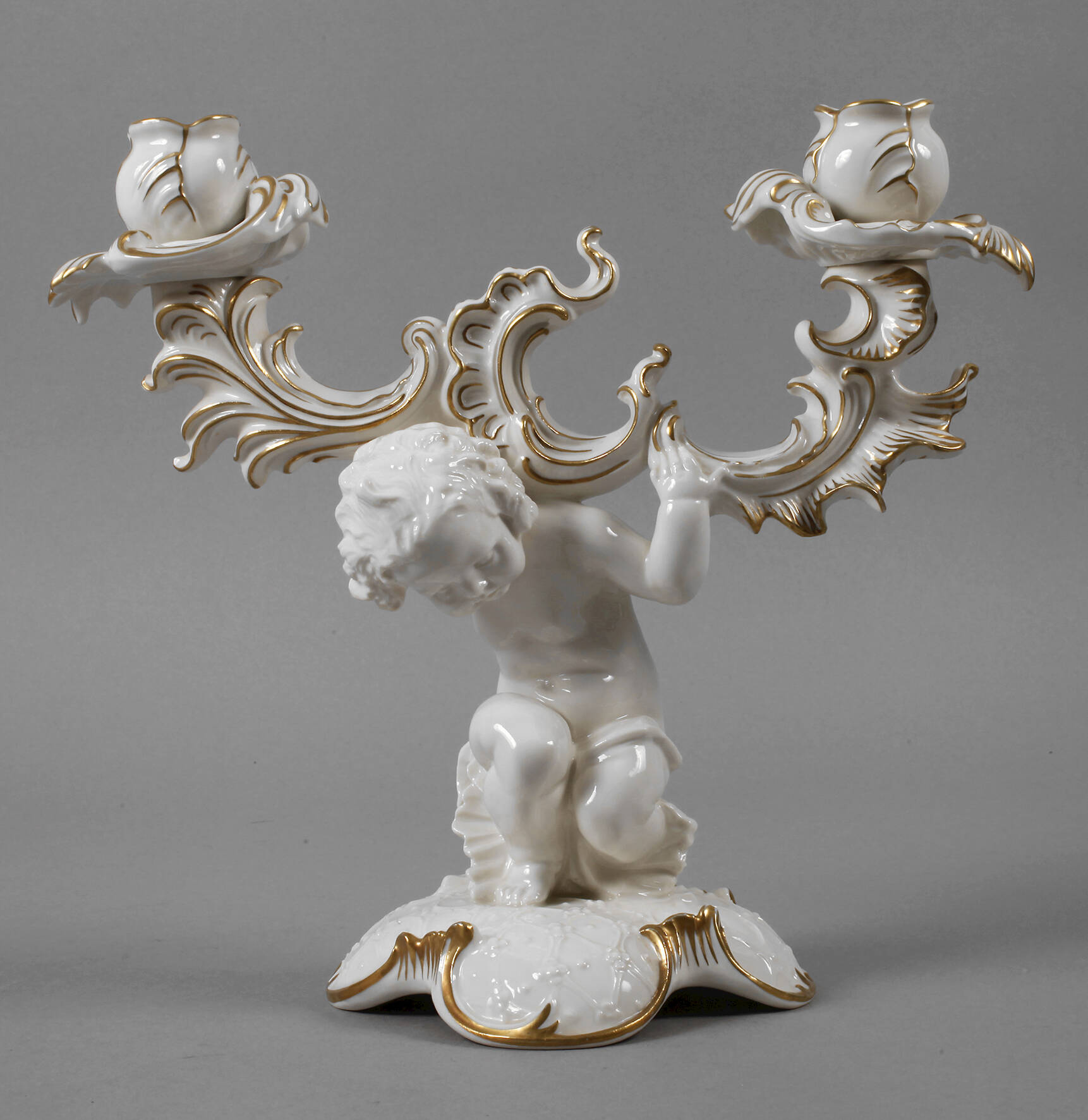 Hutschenreuther Leuchter mit Putto