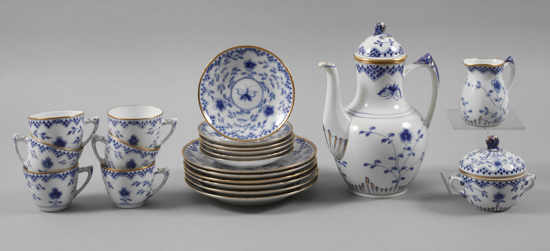 Kopenhagen Kaffeeservice "Schmetterling Dickens"