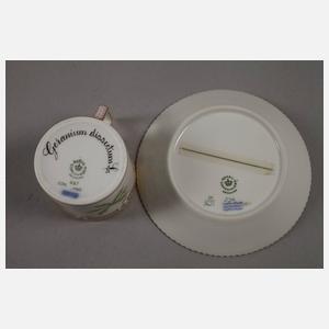 Kopenhagen Mokkatasse mit Untertasse "Flora Danica"