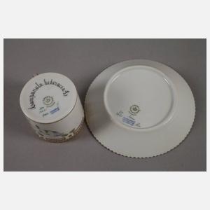 Kopenhagen Mokkatasse mit Untertasse "Flora Danica"