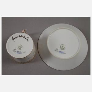 Kopenhagen Kaffeetasse und Untertasse "Flora Danica"