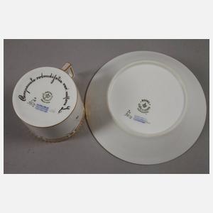 Kopenhagen Kaffeetasse und Untertasse "Flora Danica"