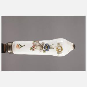 Meissen Messer und Fleischgabel mit Blumenmalerei