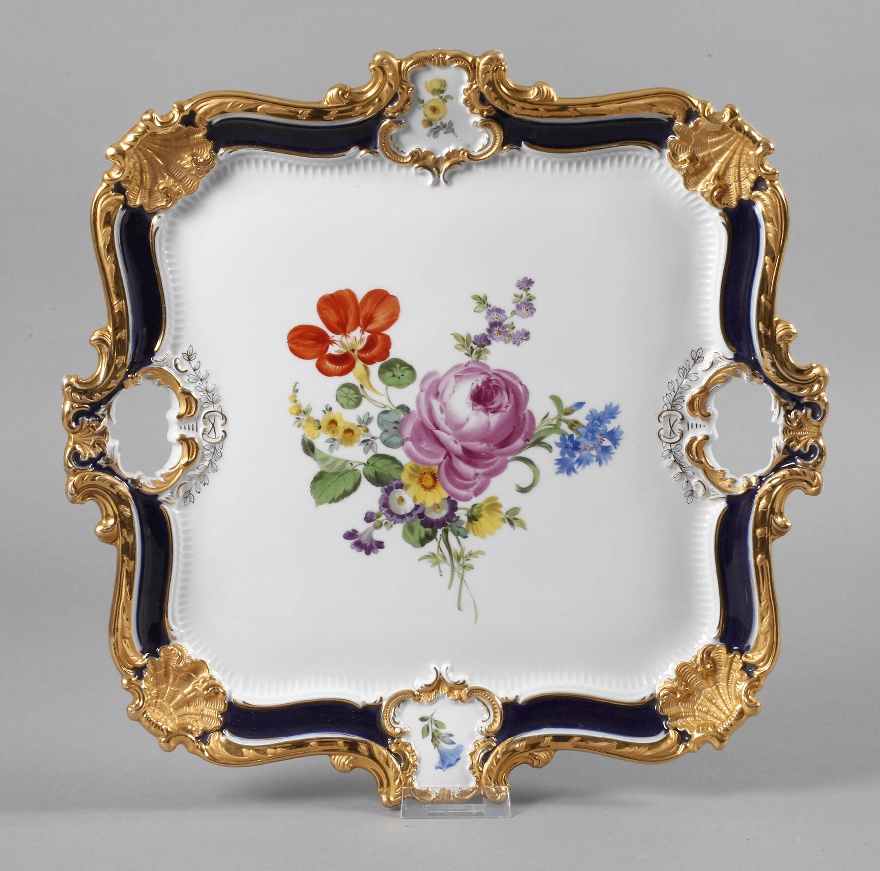 Meissen Prunktablett "Blumenbukett"