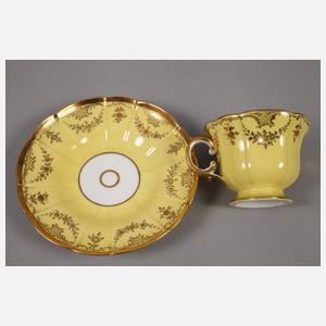 Meissen Kaffeetasse mit Watteauszene