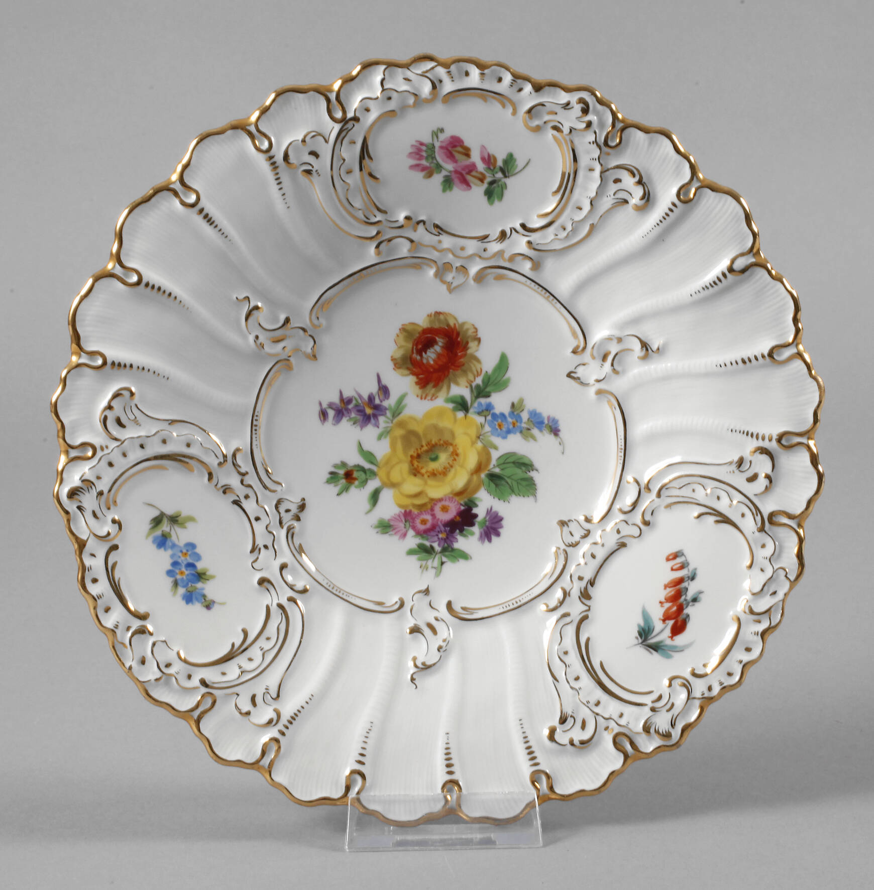 Meissen Prunkteller "Blumenbukett"