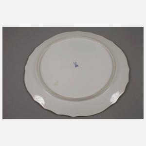 Meissen Tortenplatte und Vase "Rote Rose"