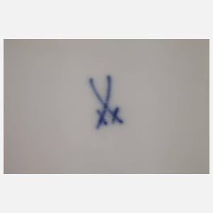 Meissen Tortenplatte und Vase "Rote Rose"