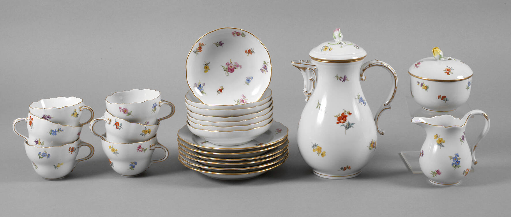 Meissen Kaffeeservice Streublümchendekor
