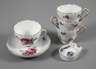Meissen vier Tassen und ein Aschenbecher