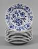 Meissen elf Abendbrotteller Zwiebelmuster