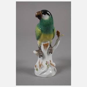 Meissen "Papagei auf Stamm"