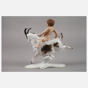 Rosenthal Putto auf Ziegenbock