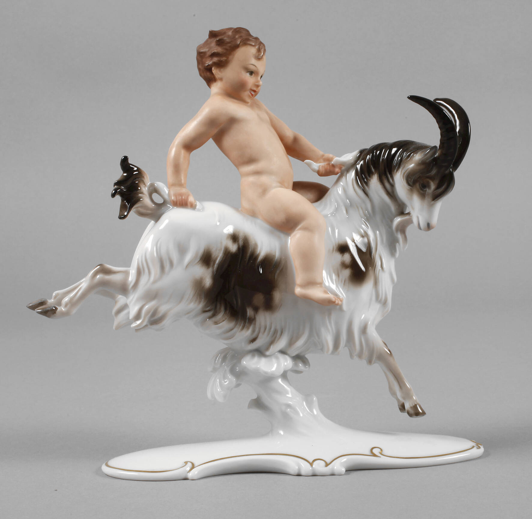 Rosenthal Putto auf Ziegenbock