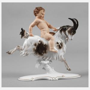 Rosenthal Putto auf Ziegenbock