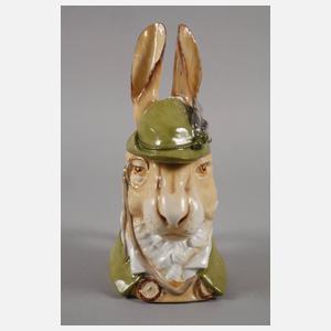 Schierholz Plaue Figurenkrug als Hasenkopf