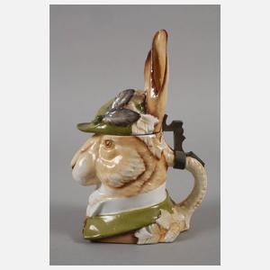 Schierholz Plaue Figurenkrug als Hasenkopf