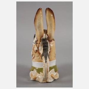 Schierholz Plaue Figurenkrug als Hasenkopf