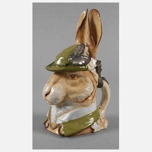 Schierholz Plaue Figurenkrug als Hasenkopf