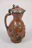 Seltene Bunzlauer Steinzeugkanne mit Sachsenwappen