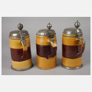 Drei Rochlitz-Lunzenauer "Honigkrüge"