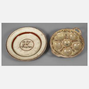 Zwei Teile Bauernkeramik