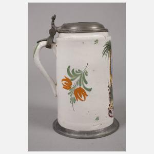 Seltener Kölner Fayencewalzenkrug S. Josephus