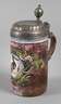 Erfurter Fayencewalzenkrug mit Vogelmotiv