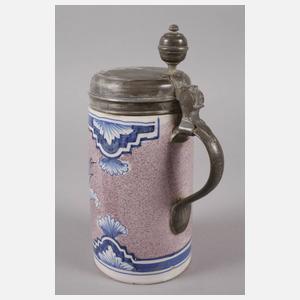 Massiver mangangeschwämmelter Fayencehumpen