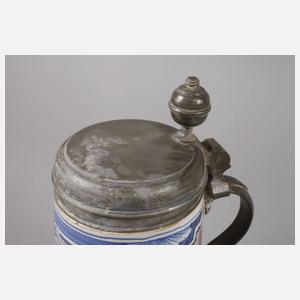 Massiver mangangeschwämmelter Fayencehumpen