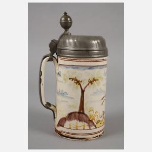 Walzenkrug mit springendem Hirsch