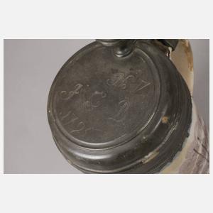 Drei Fayencewalzenkrüge