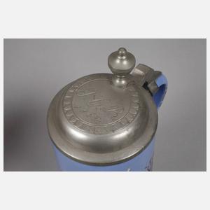 Drei Fayencewalzenkrüge