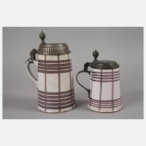 Paar Schrezheimer Fayencekrüge