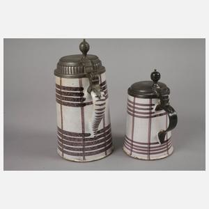 Paar Schrezheimer Fayencekrüge