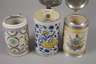 Drei Fayencewalzenkrüge