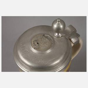 Drei Fayencewalzenkrüge