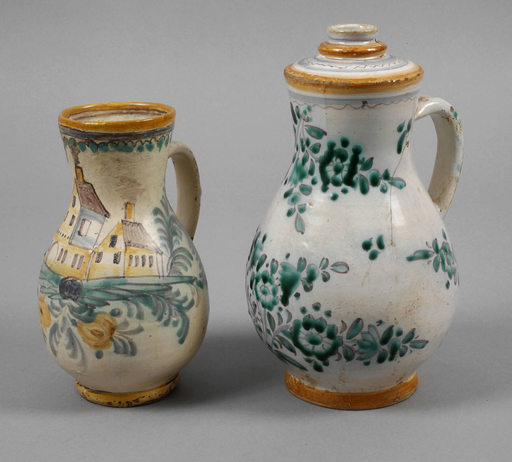 Zwei Gmundener Birnkannen