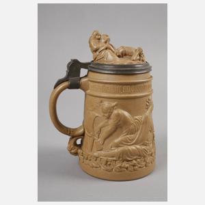 Steinzeugkrug mit orientalischem Motiv