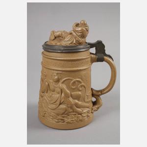 Steinzeugkrug mit orientalischem Motiv